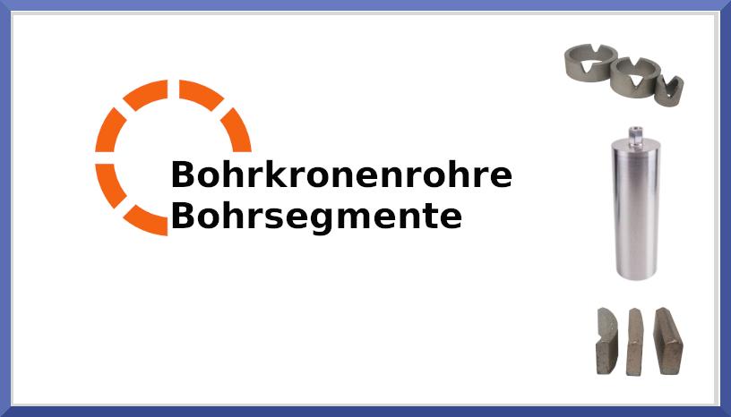 Werkzeug Bohrkronenrohre Bohrsegmente