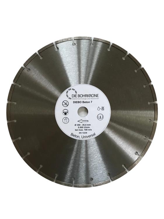 AKTION!!! Diamanttrennscheibe DIEBO Beton7 - Ø 350mm