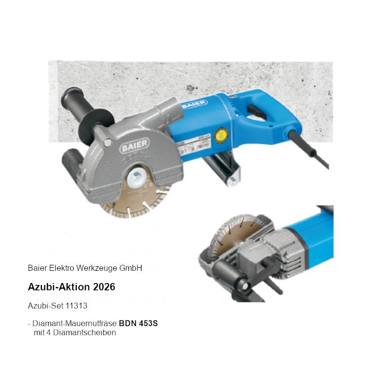 Baier Azubi-Aktion Diamant-Mauernutfräse BDN 453S