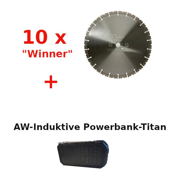 Herbst-Aktion 10x Winner 25,4mm + Powerbank