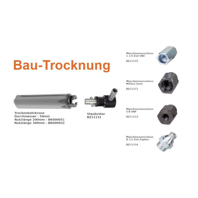 Wasserschaden-Sanierung - Trocknungsbau - Ø 54mm