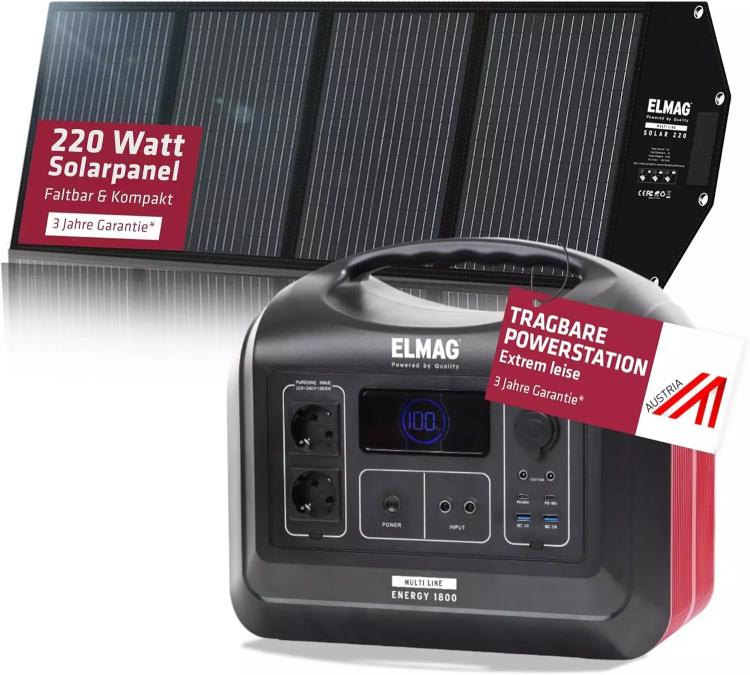 ELMAG Solargenerator-Set ENERGY 1800 + SOLAR 220