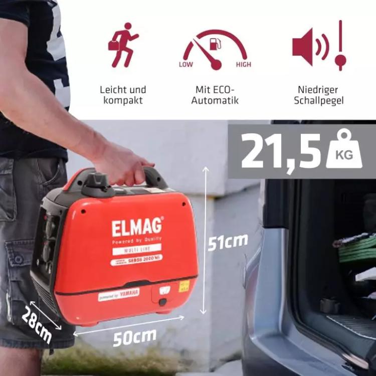 ELMAG Inverter Stromerzeuger SEBSS 2000Wi mit YAMAHA-Motor MZ80