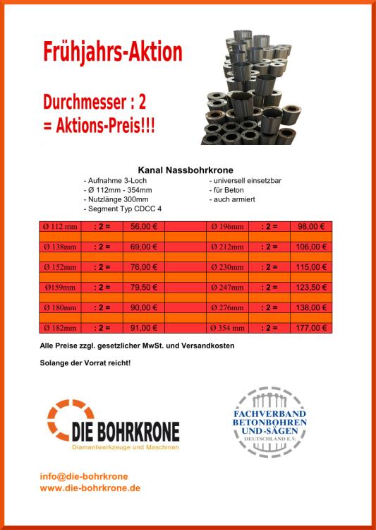 Aktion verlängert!!! Kanalbohrkrone CDCC 4