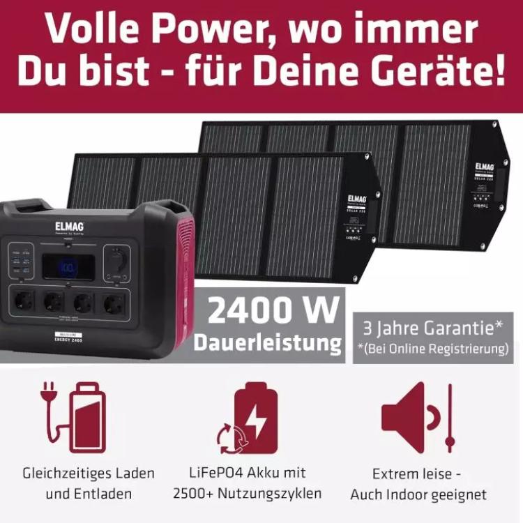 ELMAG Solargenerator-Set ENERGY 2400 + SOLAR 220 DUO