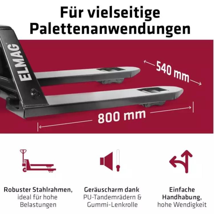 ELMAG Handhubwagen HWK2500 kurz