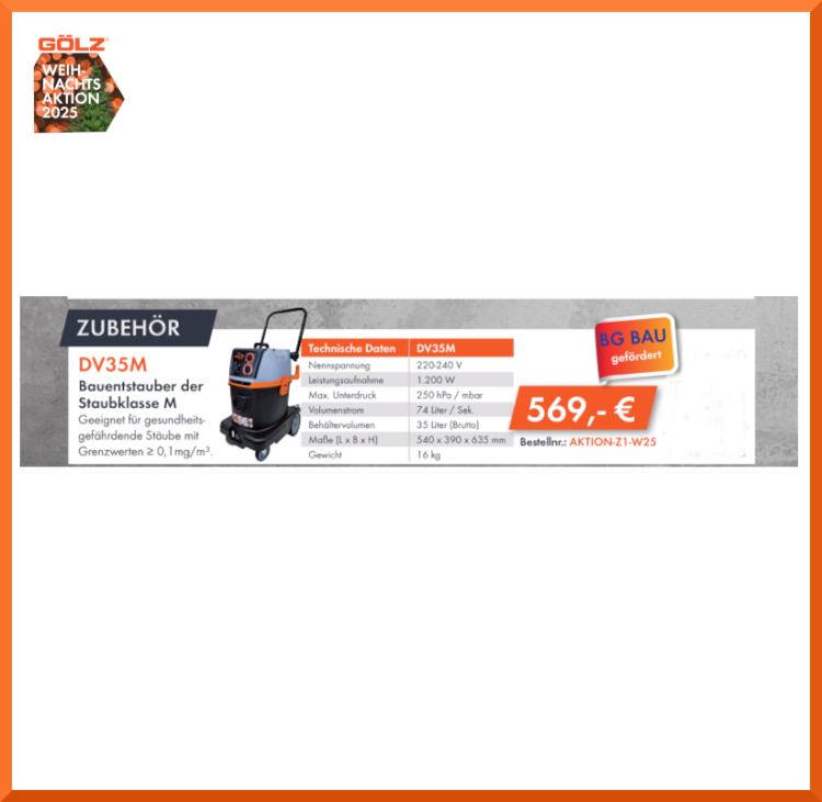 AKTION Zubehör - Gölz Bauentstauber DV35M