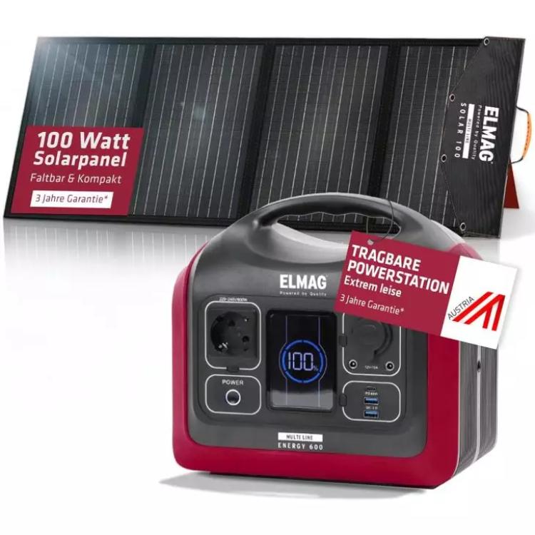 ELMAG Solargenerator-Set ENERGY 600 + SOLAR 100