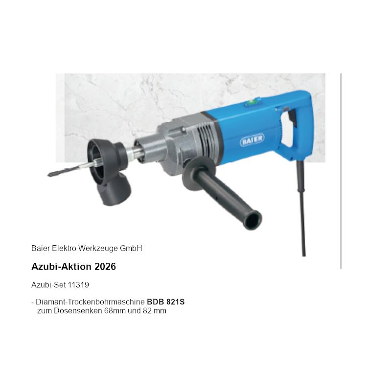 Baier Azubi-Aktion Diamant-Trockenbohrmaschine BDB 812S